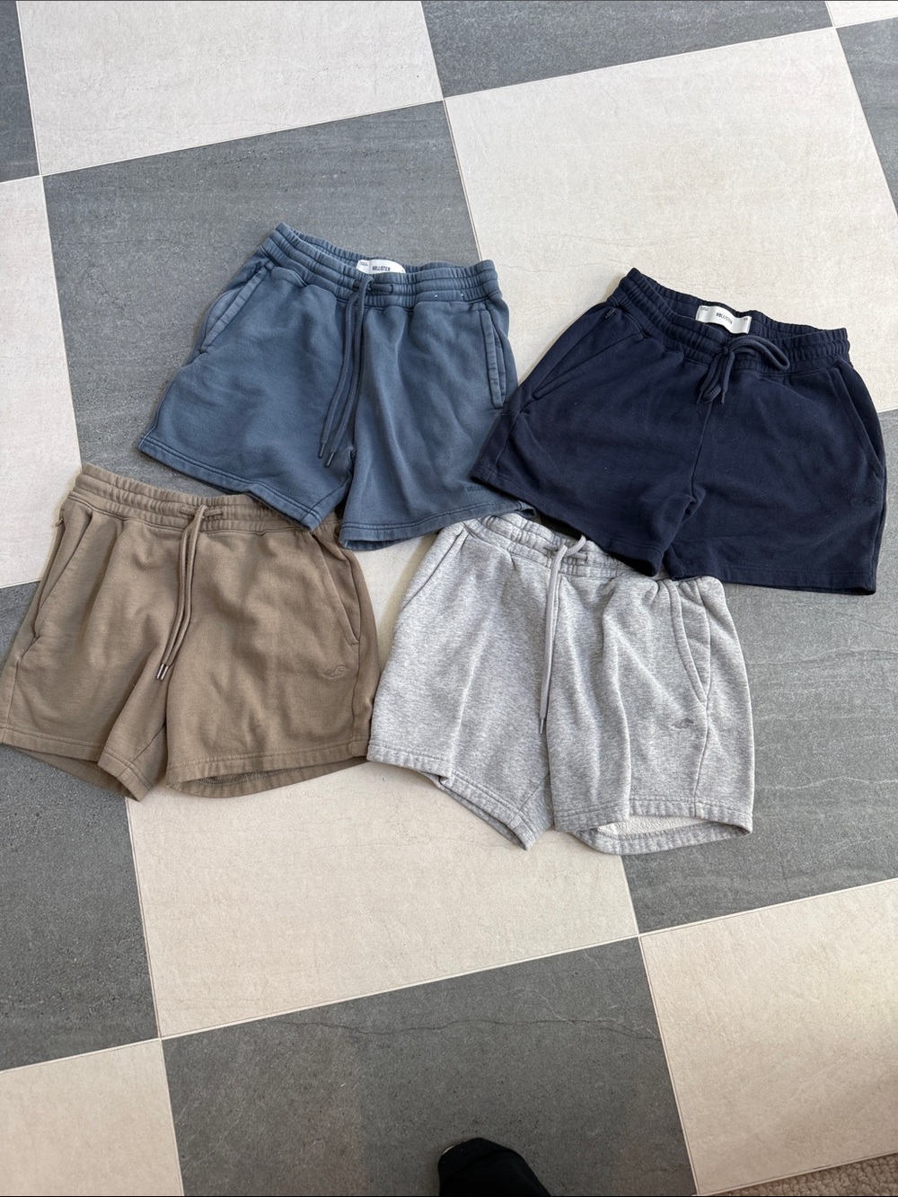 4 Hollister Navy Drawstring Lounge Shorts size XS